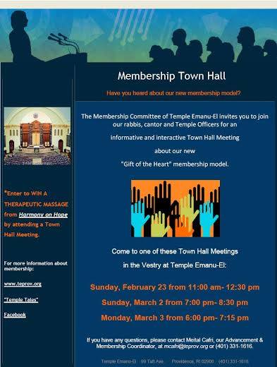 Town Hall Membership Meetings